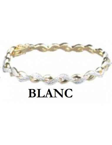 Bracelet Or Blanc 375/1000 Diamants 0,51 cts/115